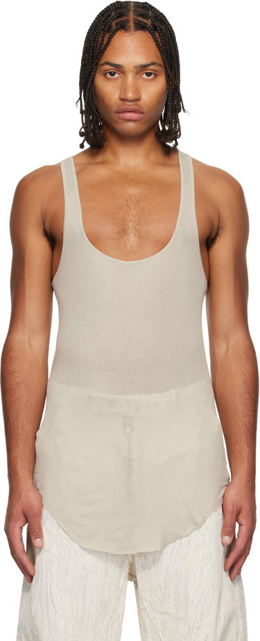 Majica bez rukava Rick Owens Concordians Pony Tank Top Bež | RR02E1104 MR, 0