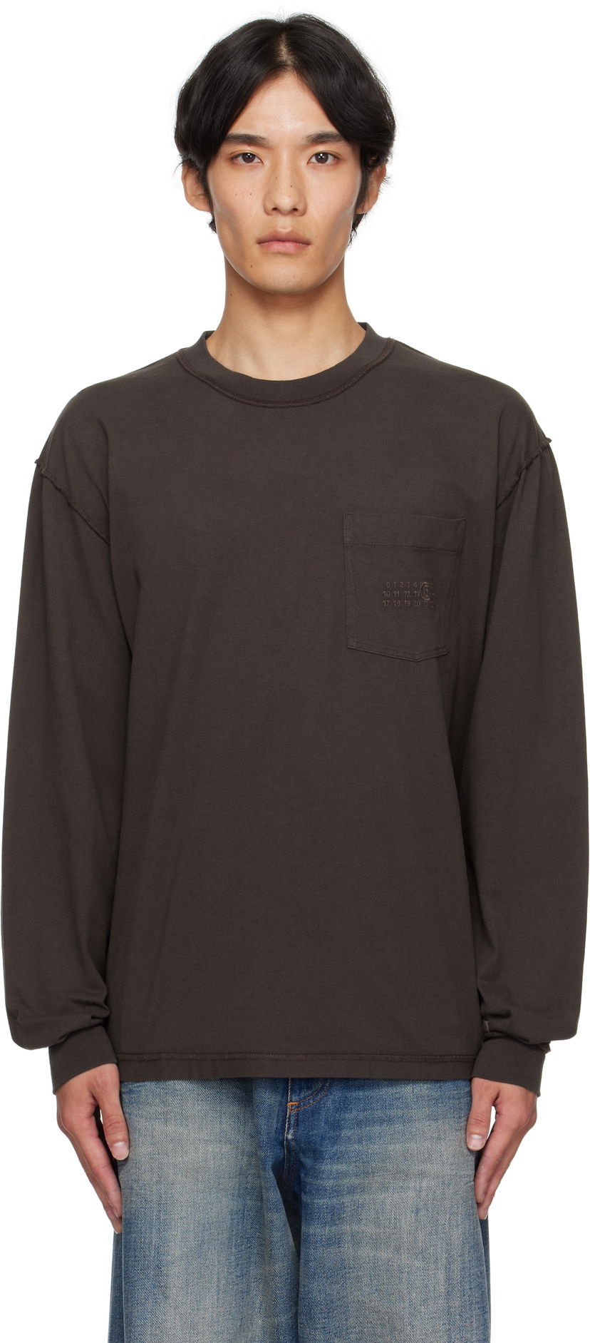 Majica kratkih rukava Maison Margiela MM6 Maison Margiela Long Sleeve T-Shirt Smeđa | SH0NH0016 M20050