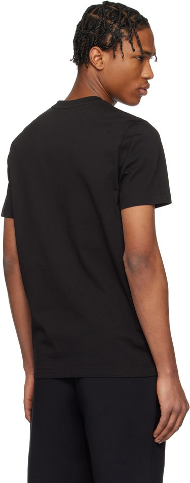 Majica kratkih rukava Moncler Moncler Flocked Logo Cotton T-Shirt Crna | K10918C000758390T, 2