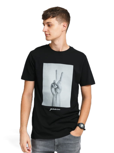 Majica kratkih rukava Urban Classics Peace Sign Tee Crna | MT1501