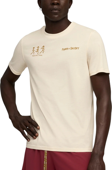 Majica kratkih rukava Puma Saysky Running Graphic T-Shirt Bež | 528147-87, 0