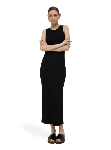 Haljina Tommy Hilfiger Maxi Dress Crna | WW0WW38838