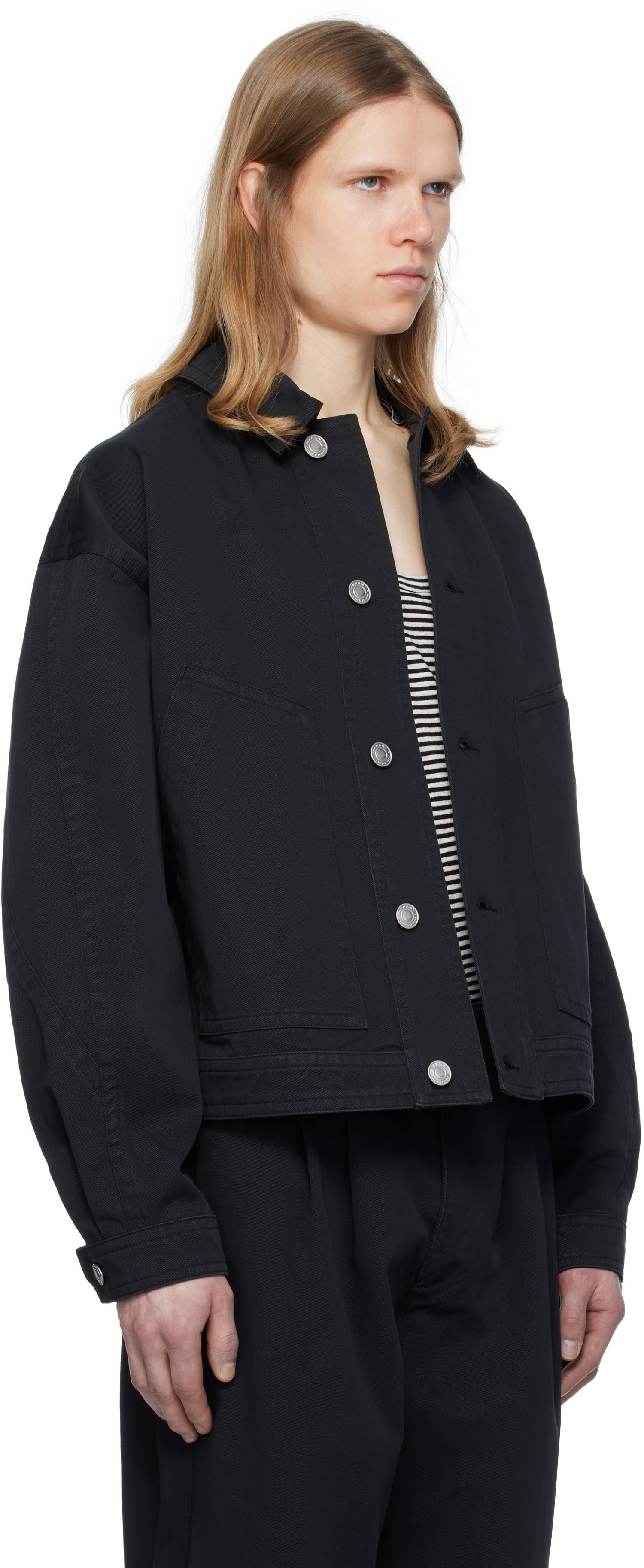 Jakna ISABEL MARANT Isabel Marant Forest Cropped Denim Jacket Crna | VE0277HA-C2G02H, 1