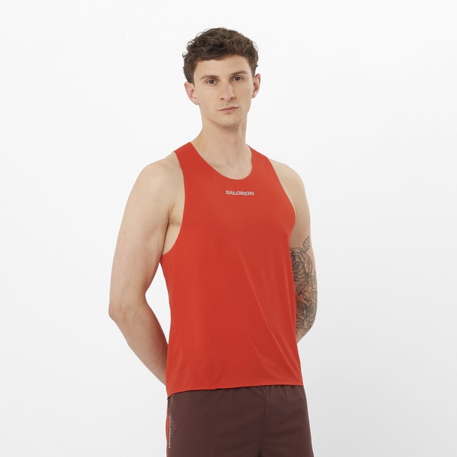 Majica bez rukava Salomon S/LAB Speed Tank Top Crvena | LC2693800
