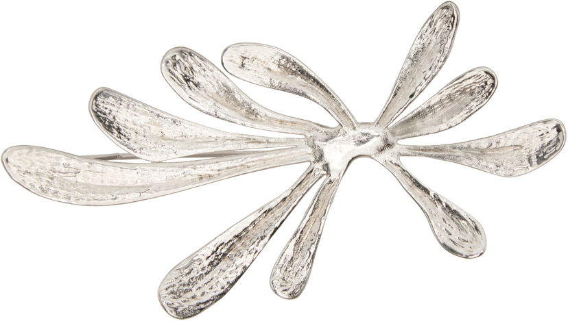 Pin Dries Van Noten Dries Van Noten Textured Organic Floral Pin Metalik | 252-028203-083