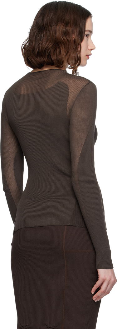 Džemper ROA Sheer Knit Sport Top Smeđa | RBWW042YA18, 2