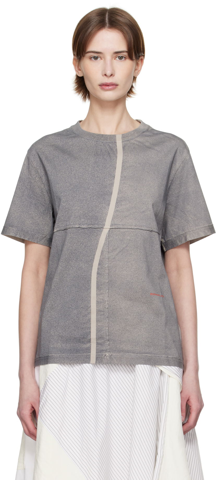 Majica kratkih rukava Eckhaus Latta Eckhaus Latta Lapped T-Shirt Siva | 301-EL-PS25-S -