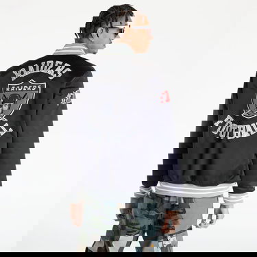 Bomber jakna Mitchell & Ness Heavyweight Satin Jacket Crna | OJBF3413-ORAYYPPPBLCK, 1