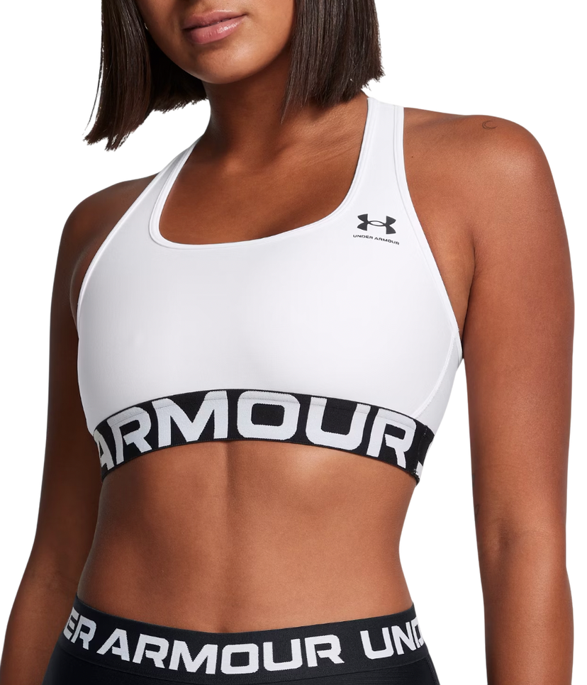 Grudnjak Under Armour UA HG Mid Branded Sports Bra Bijela | 1383544-100