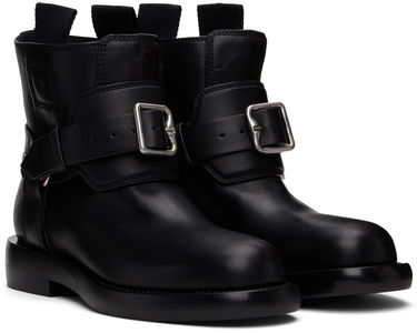 Odjeća Burberry Burberry Leather Cobble Boots Crna | 8101287, 3