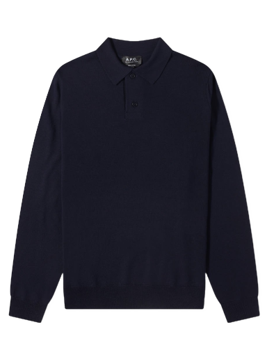 Polo majica A.P.C. Jerry Polo Knit Tamnoplava | WVAWM-H23593-IAK