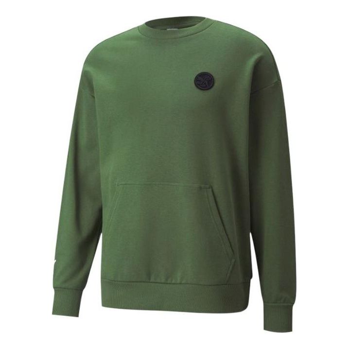 Džemper Puma Logo Round Neck Pullover Sweatshirt Zelena | 532241-67