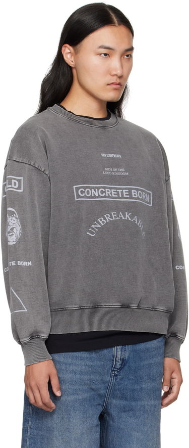Dukserice Han Kjøbenhavn Han Kjobenhavn Graphic Printed Crewneck Sweatshirt Siva | M-134728, 1