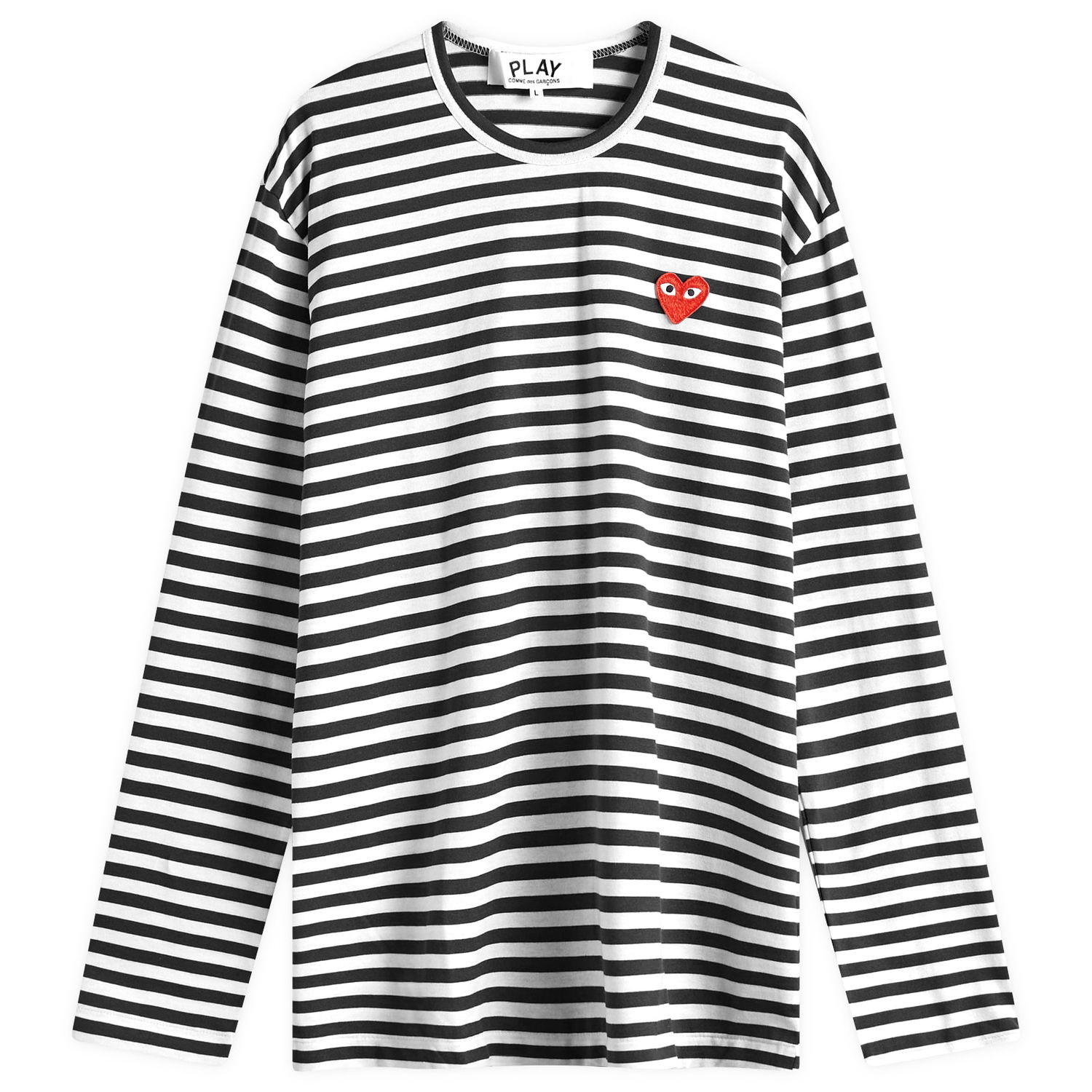 Majica kratkih rukava Comme des Garçons Long Sleeve Stripe T-Shirt With Logo Bijela | AX-T164-051-1, 0