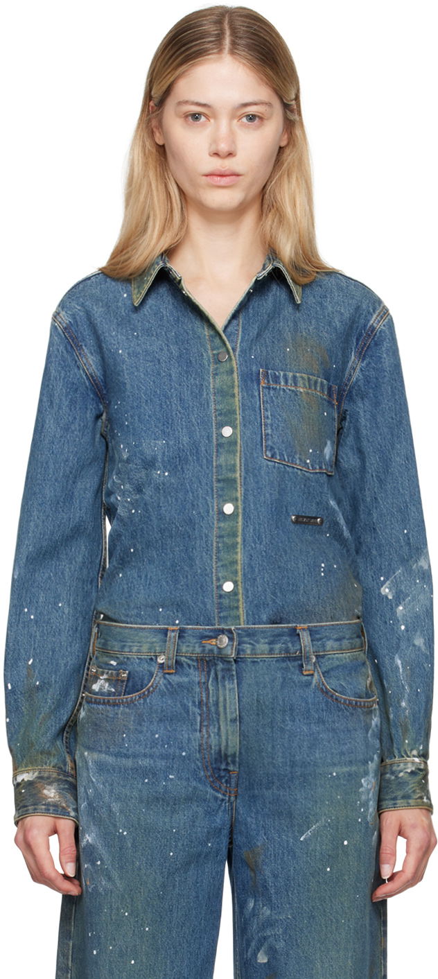 Košulja Helmut Lang Helmut Lang Painted Denim Shirt Plava | O05DW102