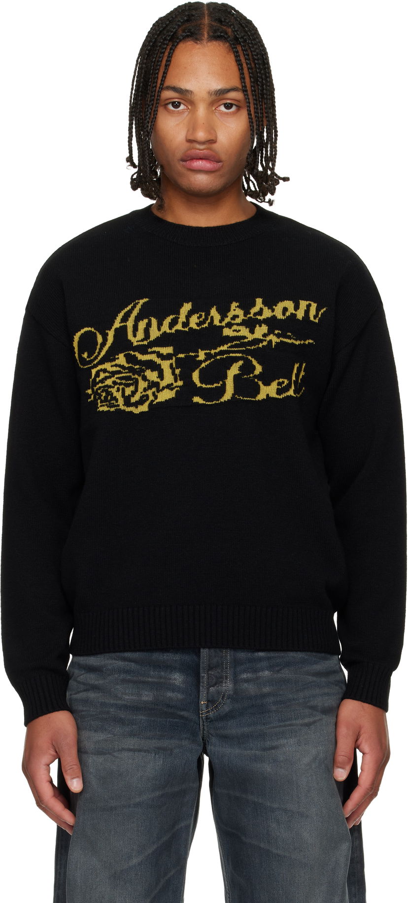 Džemper Andersson Bell Cashmere Rose Crew-Neck Sweater Crna | atb1372u