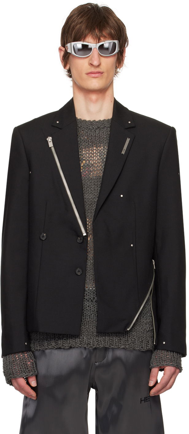 Bomber jakna HELIOT EMIL Men's Lucent Blazer Crna | HE_M_04_027_BLK01