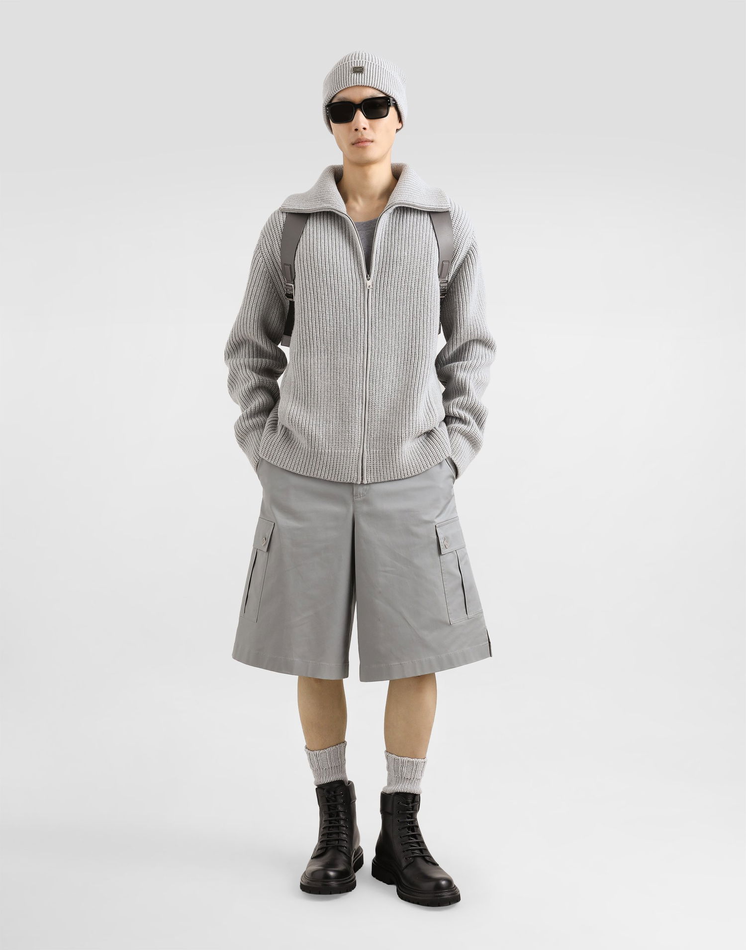 Kratke hlače Dolce & Gabbana Dolce & Gabbana Cotton Cargo Shorts Siva | GP0Y3TFUFNVN0493, 1