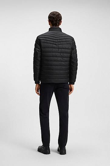 Pernata jakna BOSS Packable slim-fit jacket with water-repellent mixed quilting Crna | 50549252, 1
