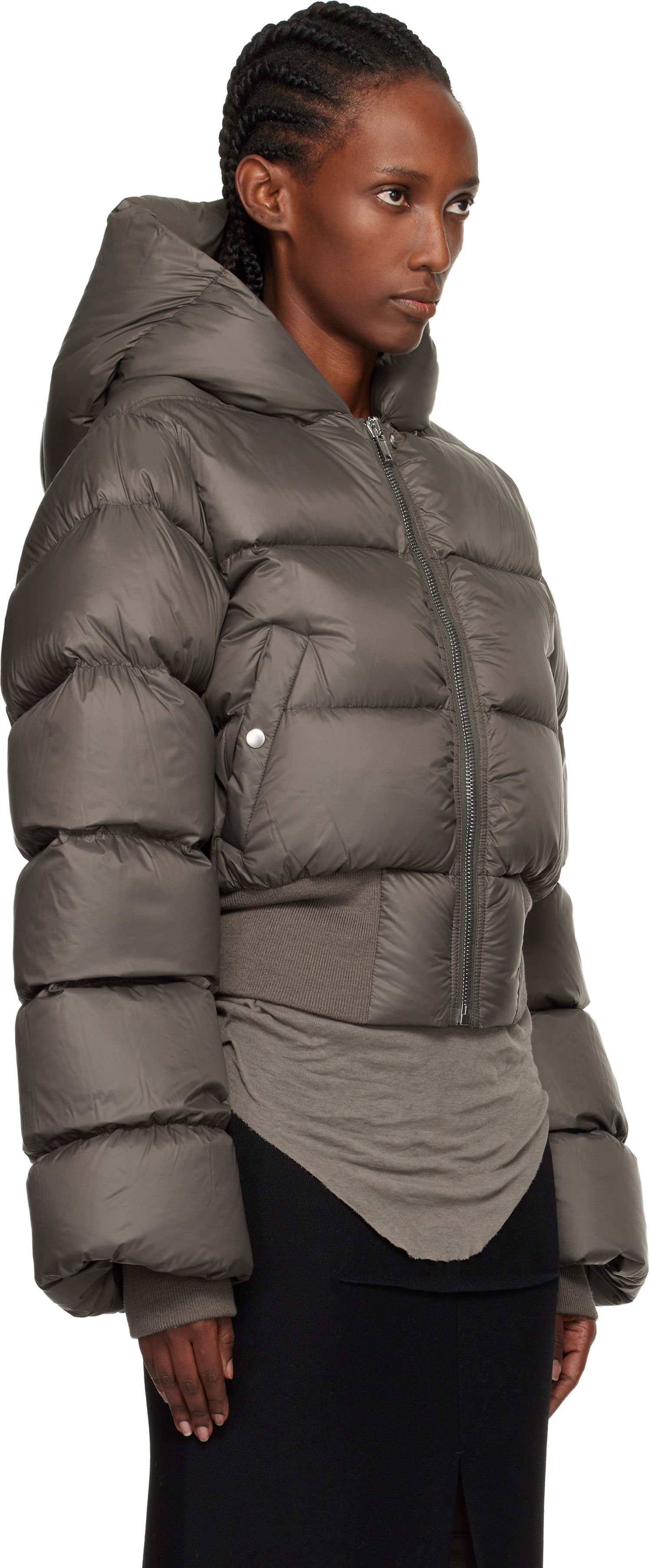 Pernata jakna Rick Owens Concordians Hooded Down Jacket Siva | RP02E4775 NPD3, 1