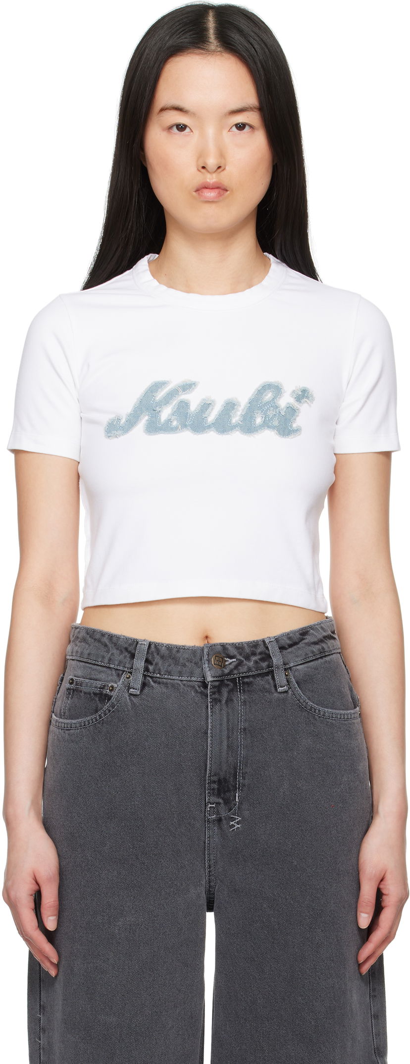 Crop top Ksubi Ksubi Homerun Baby Cropped T-Shirt Bijela | WSP25TE011