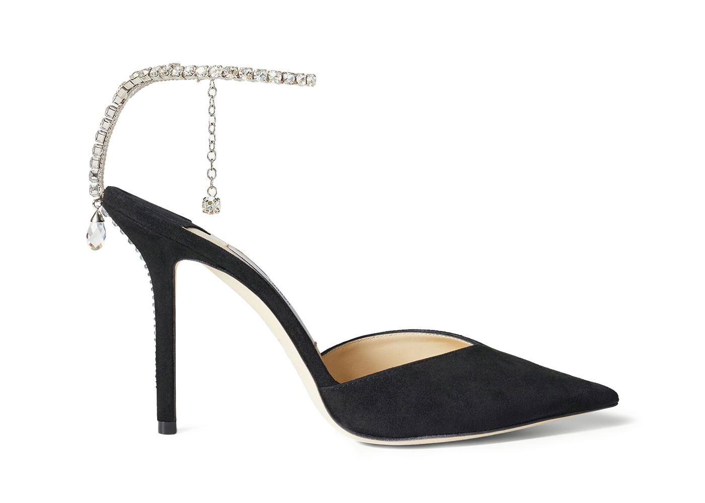 Tenisice i cipele Jimmy Choo Crystal Embellished Black Suede Pumps Crna | SAEDA100EWA-Black, 0