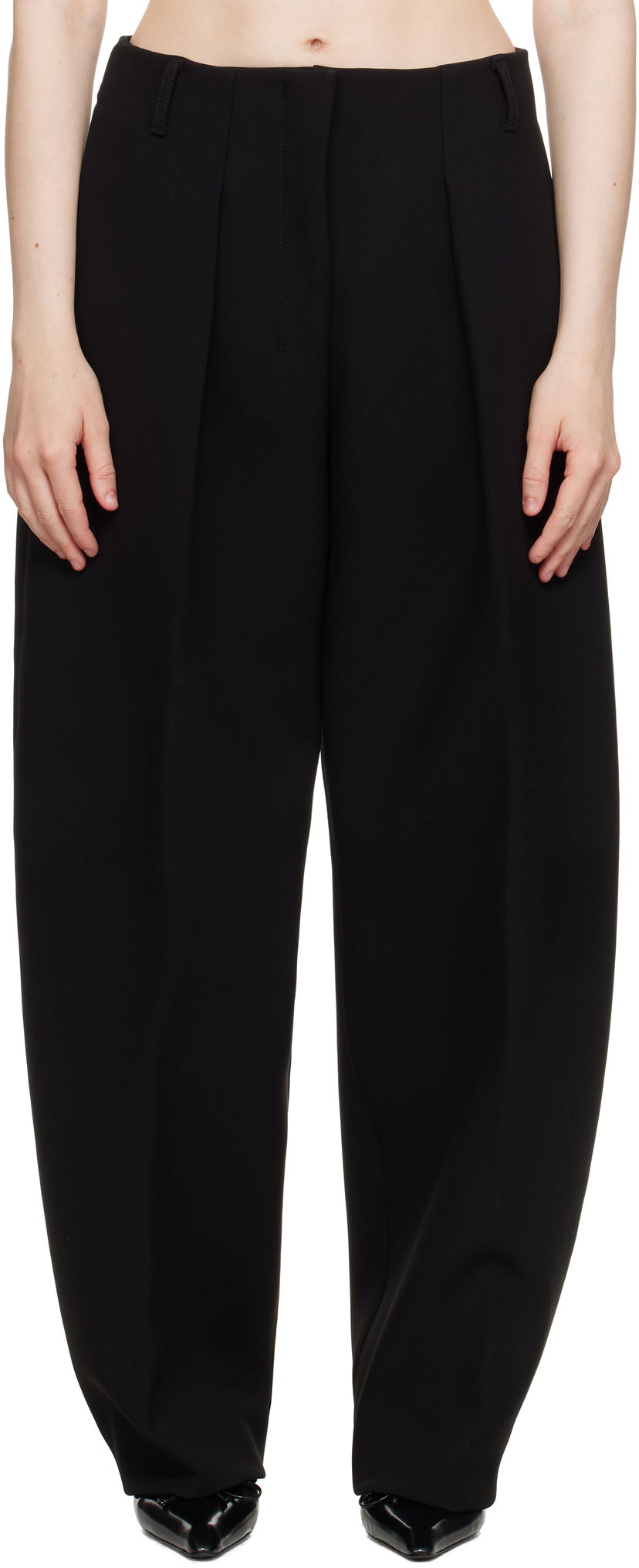 Hlače Jacquemus Jacquemus La Croisière 'The Ovalo' Trousers Crna | 24E241PA079-1718