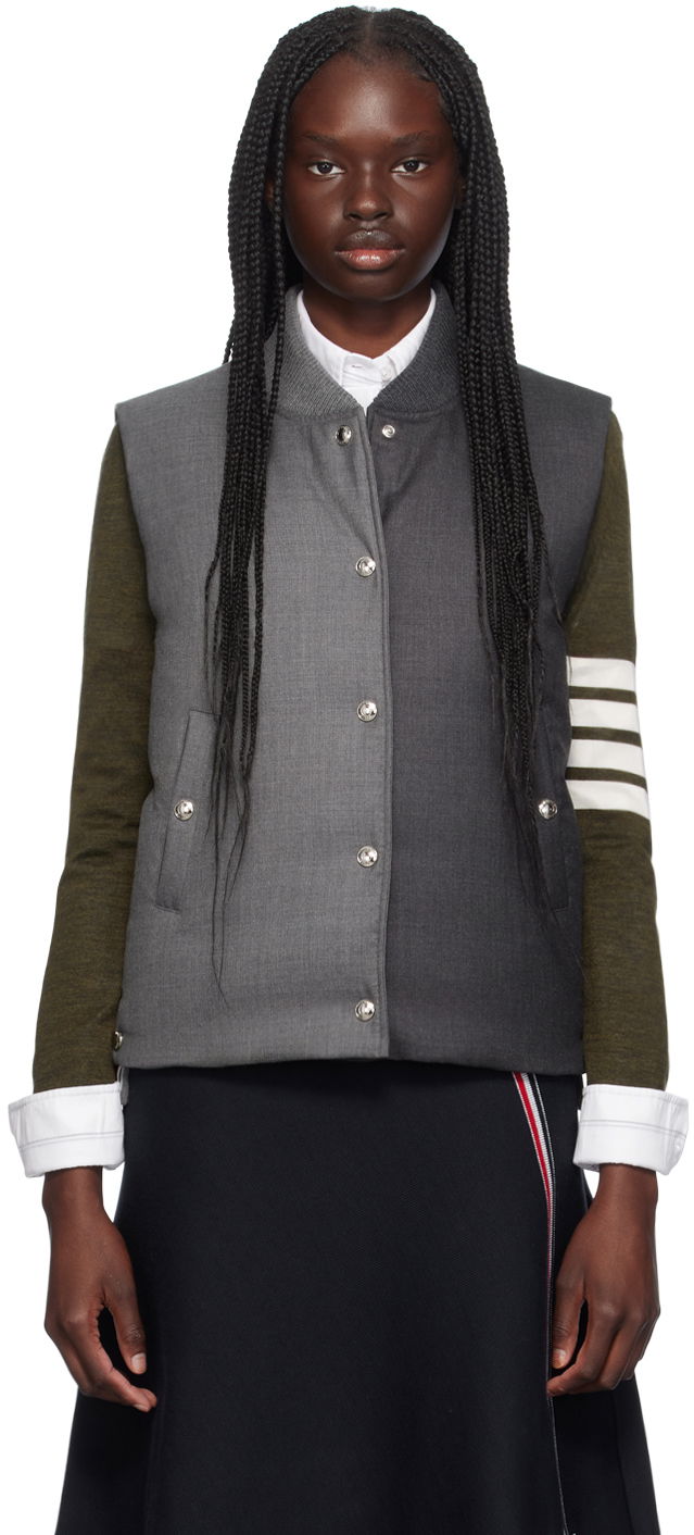 Prsluk Thom Browne Down Vest Siva | FVD020Y-00626