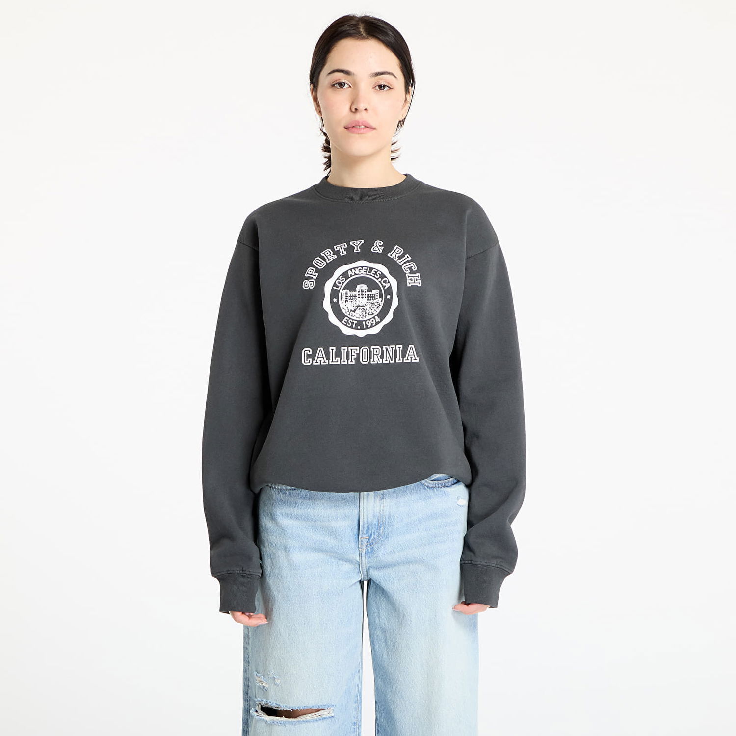 Dukserice Sporty & Rich Sporty & Rich California Emblem Crewneck Sweatshirt Siva | ST071622508BA02, 0