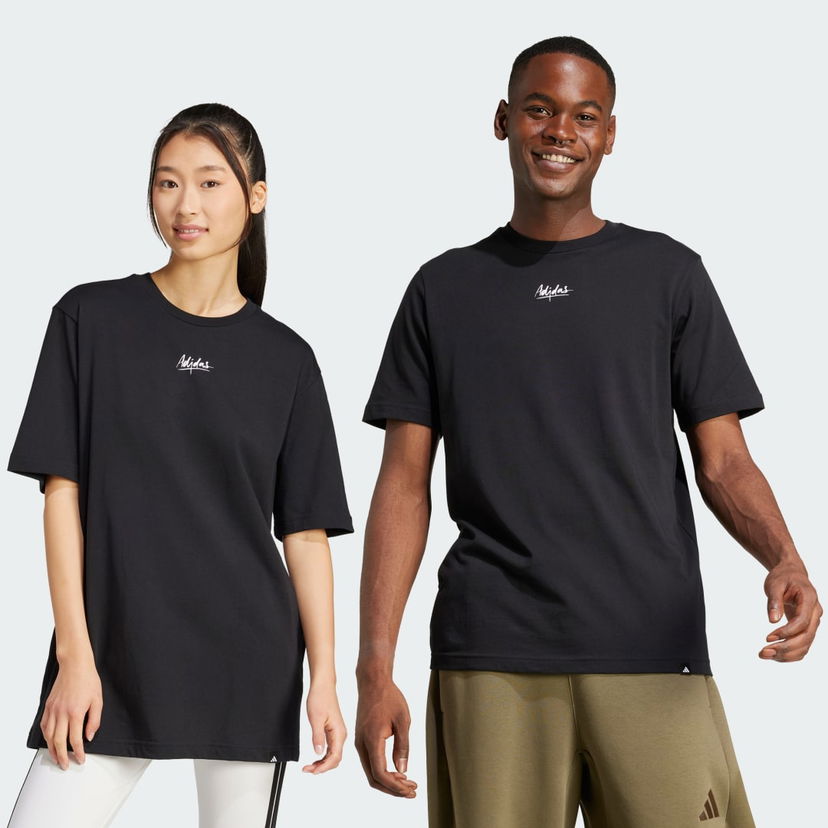 Majica kratkih rukava adidas Performance Lounge Stay Life Graphic Tee Crna | JN7367