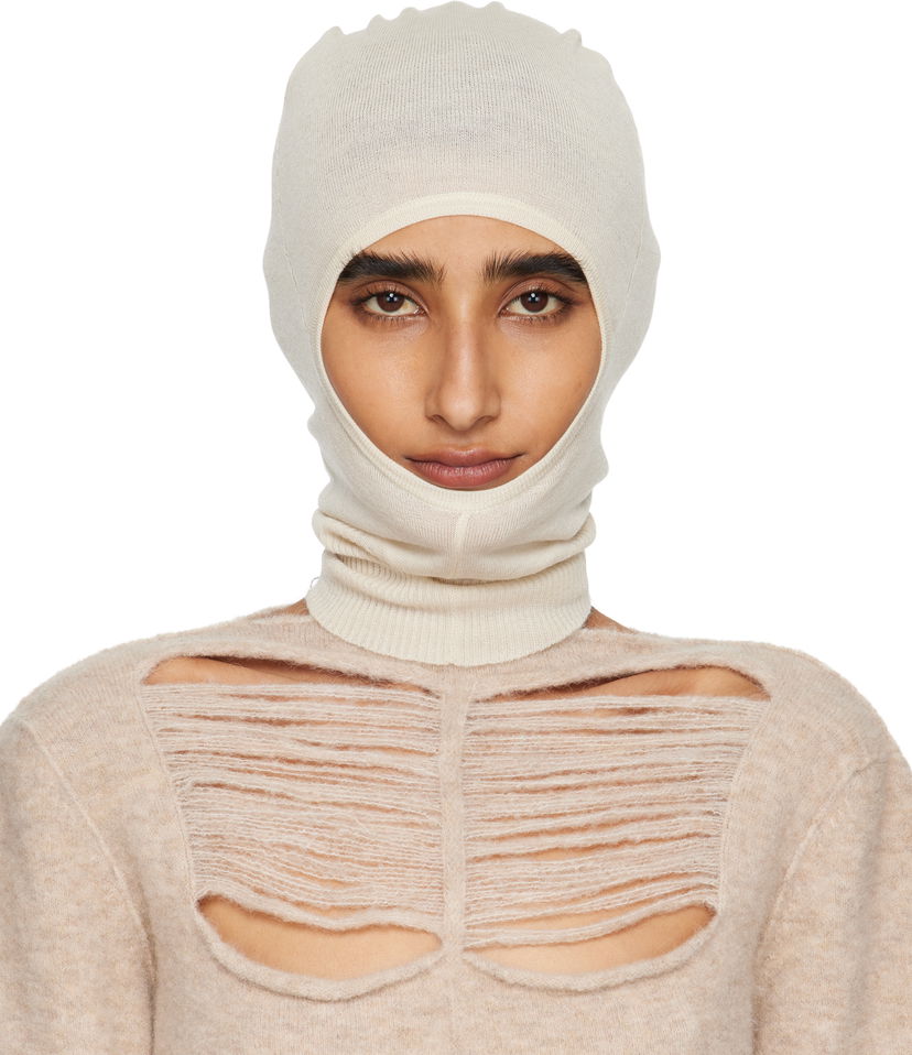 Šešir Rick Owens Rick Owens Concordians Skull Balaclava Bijela | RP02E4478 M