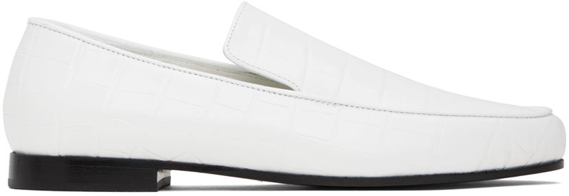 Odjeća TOTEME TOTEME 'The Croco Oval' Loafers Bijela | 234-WAS813-LE0023
