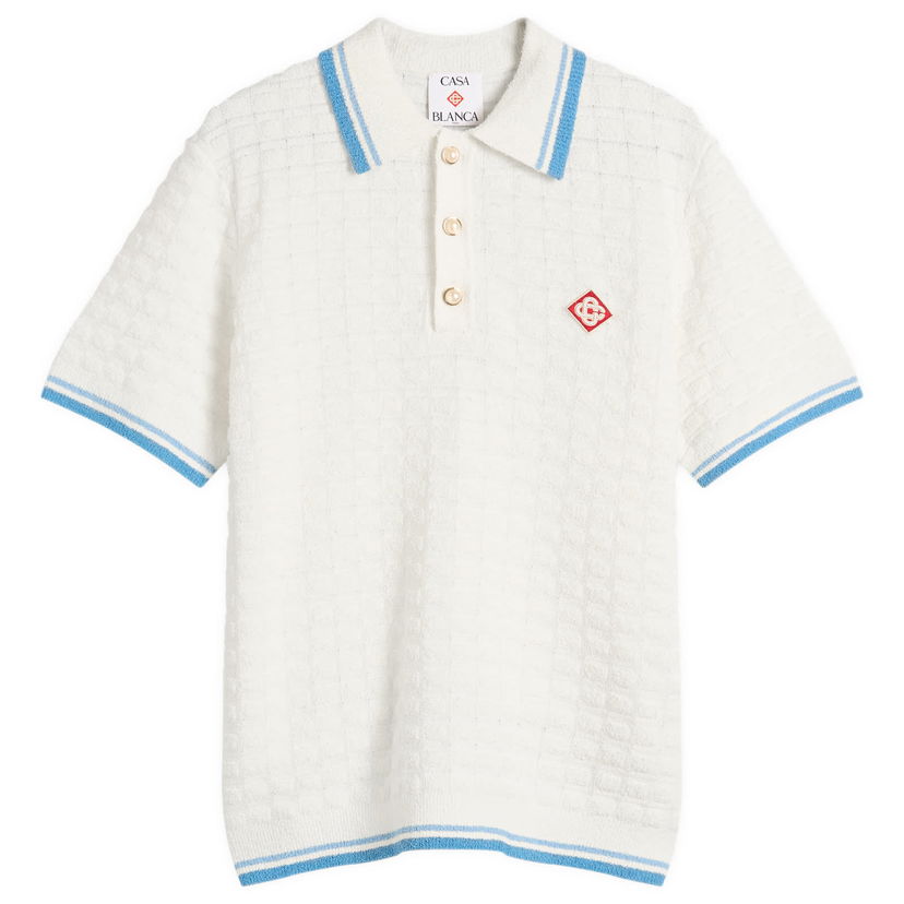 Polo majica Casablanca Casablanca Boucle Polo, Size Large Bijela | MPF25-KW-999-01