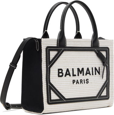 Tote bag Balmain Balmain B-Army Small Raffia Tote Crna | EN0FE900TCRB, 1