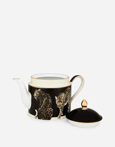 Home decor Dolce & Gabbana Porcelain Teapot with Leopard Print Crna | TC0127TCA39UL018, 3