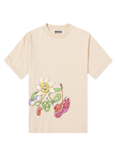 Majica kratkih rukava Jacquemus Flower Hiker Tee Bež | 216JS16-216-228-02D