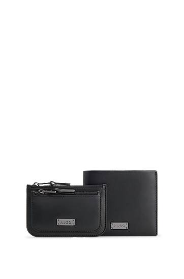 Novčanik BOSS Smooth Leather Wallet and Coin Case Set Crna | 50546130