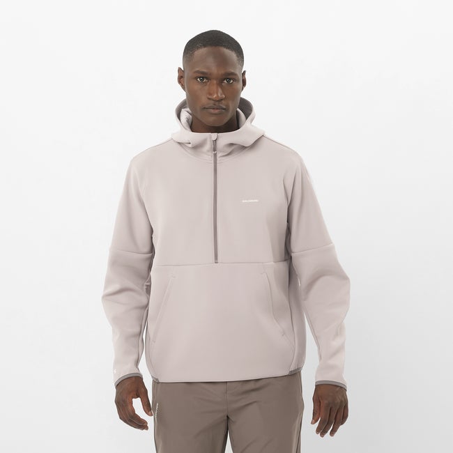 Dukserice Salomon Training Hoodie Bež | LC2421300, 0