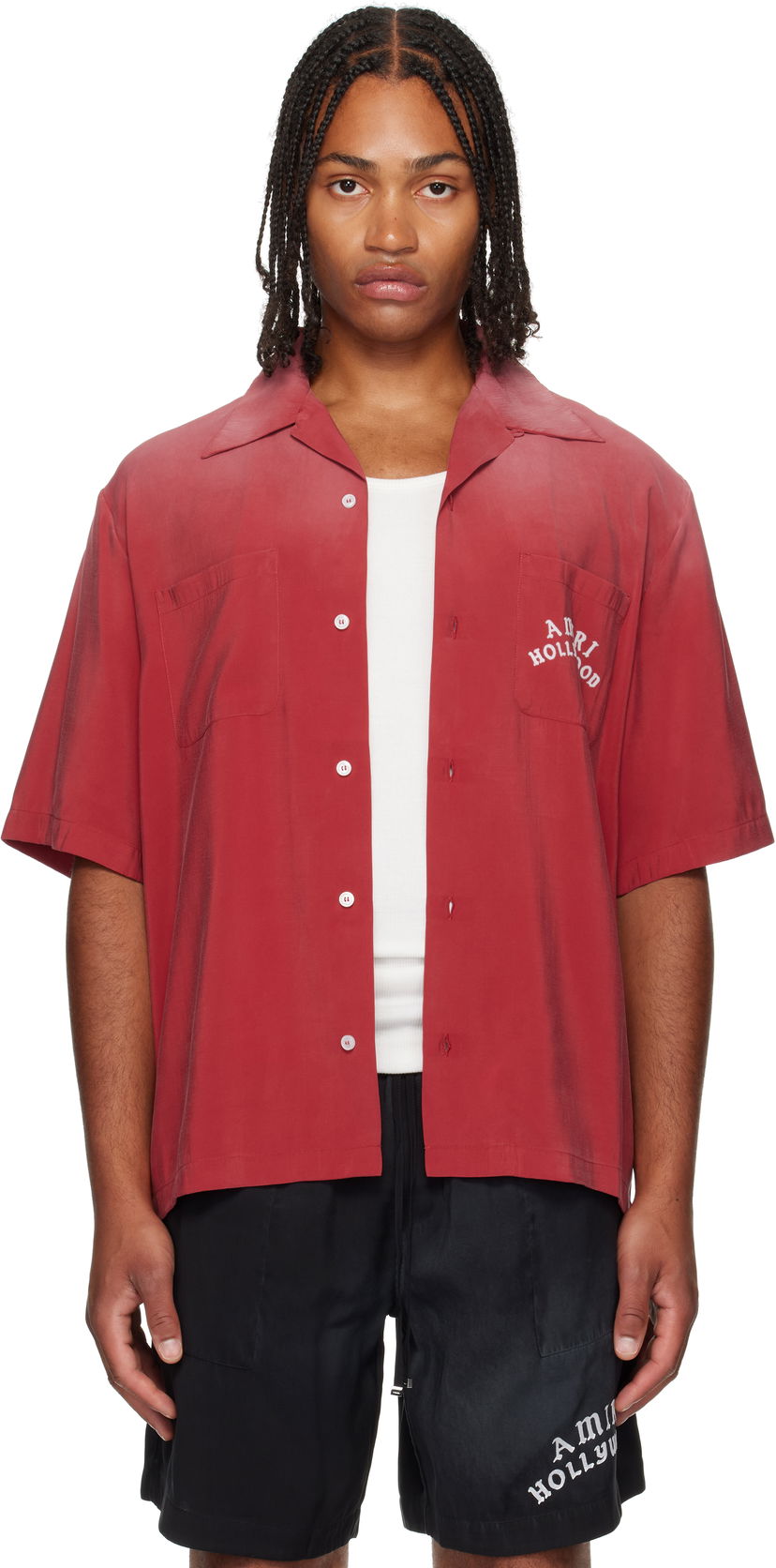 Košulja AMIRI AMIRI Hollywood Bowling Shirt Crvena | AMSTCA1154