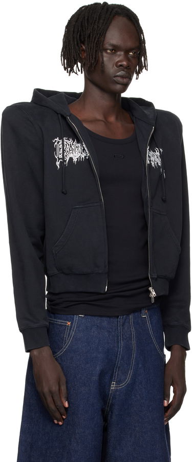 Dukserice VETEMENTS Vetements Cradle of Filth Logo Extreme Shoulder Zip-Up Hoodie Crna | UCF76ZU170B, 1