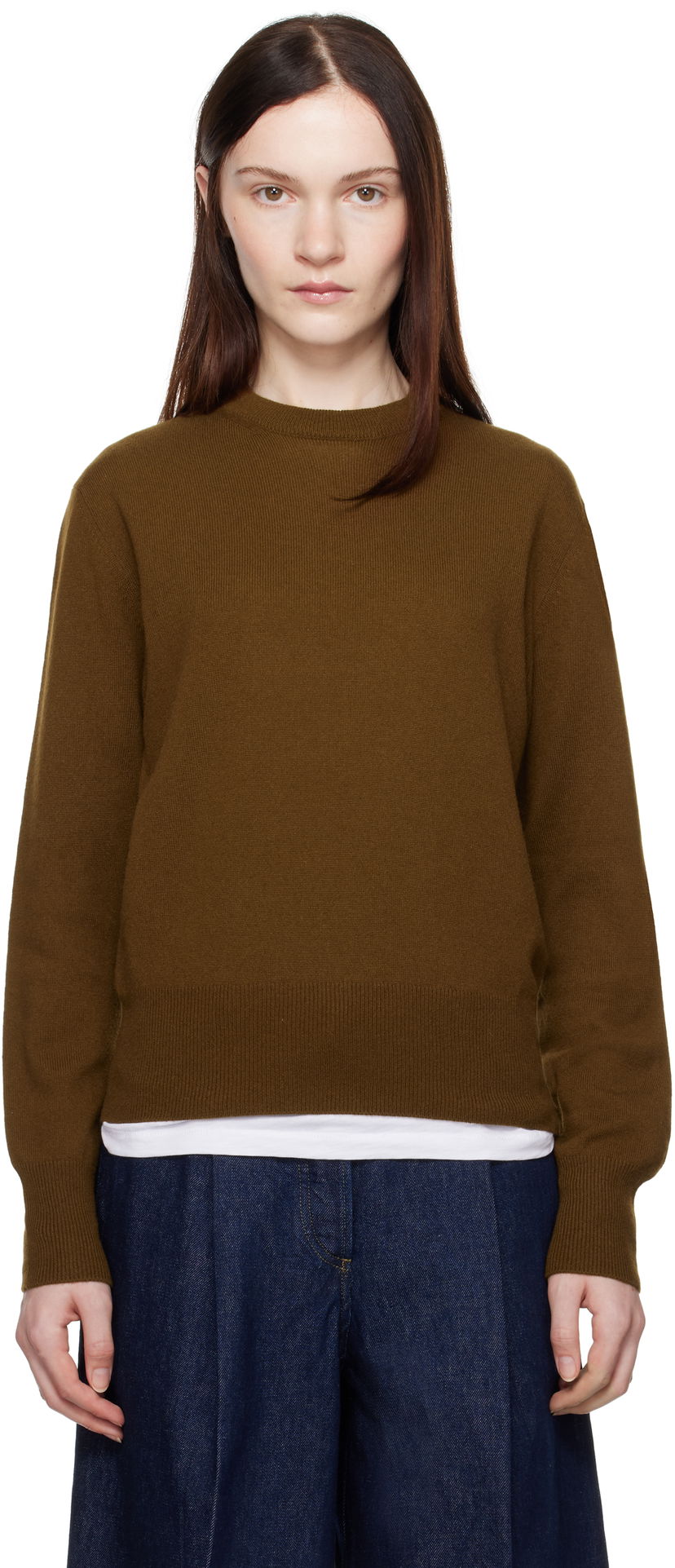 Džemper A.P.C. Anastasia Barbieri Edition Lucia Crewneck Sweater Smeđa | WSABB-F23397