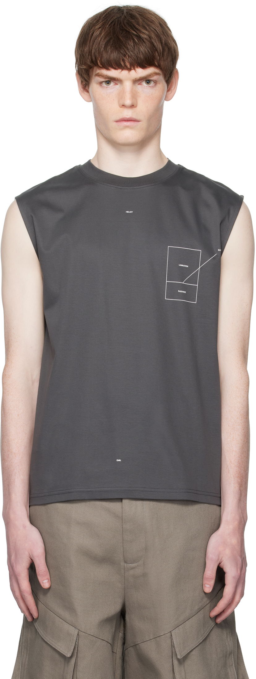 Majica bez rukava HELIOT EMIL HELIOT EMIL Retina Tank Top Siva | PREAW25_M_09_145_DGY05