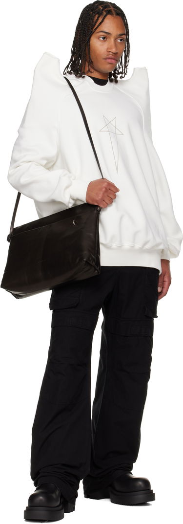 Dukserice Rick Owens Concordians Tecsweat Padded Shoulder Sweatshirt Bijela | DU02E7272 FEP3, 3