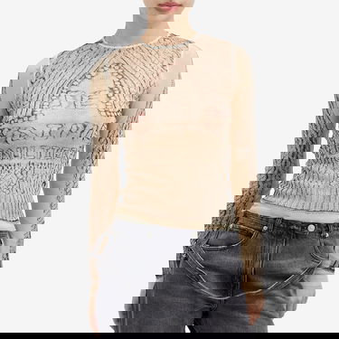 Džemper Jean Paul Gaultier Jean Paul Gaultier Long Sleeve Mesh Top Bež | 24-31-F-TO201-T571-6900, 2