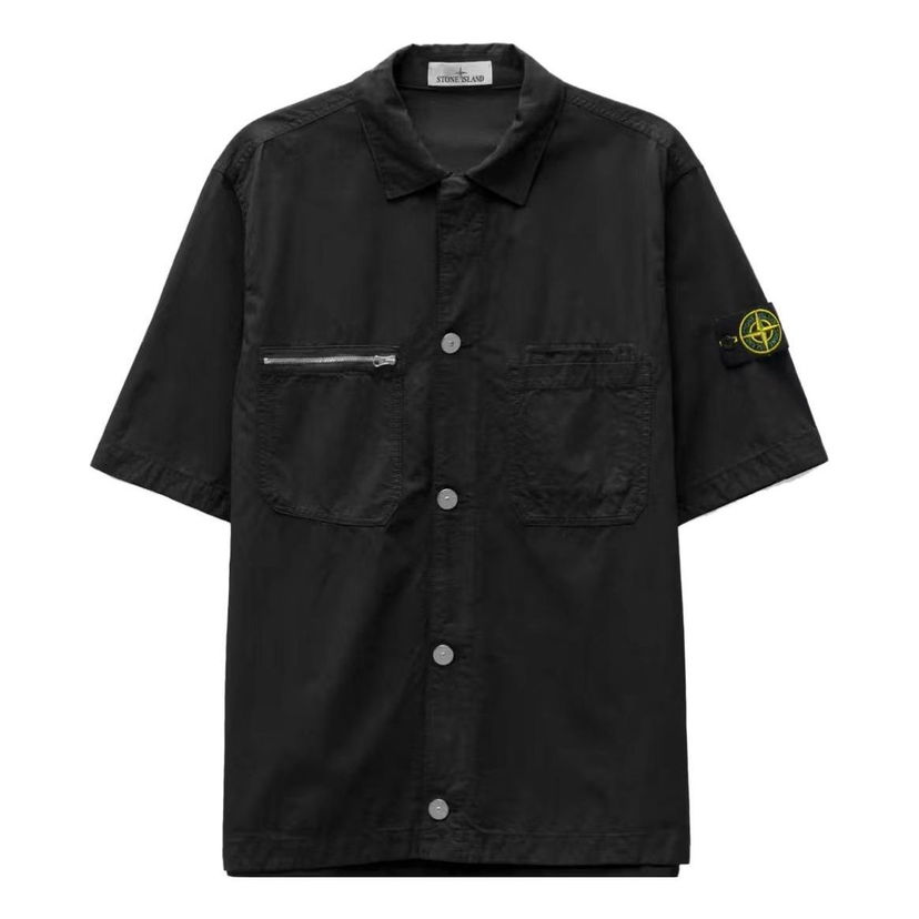 Košulja Stone Island Zip Pocket Shirt Crna | 781511429-V0029