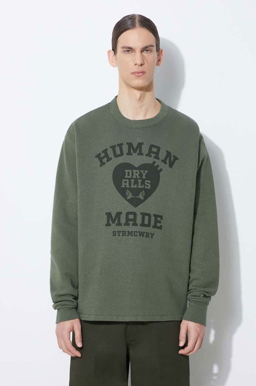 Dukserice Human Made Graphic Print Sweatshirt Zelena | HM27CS020