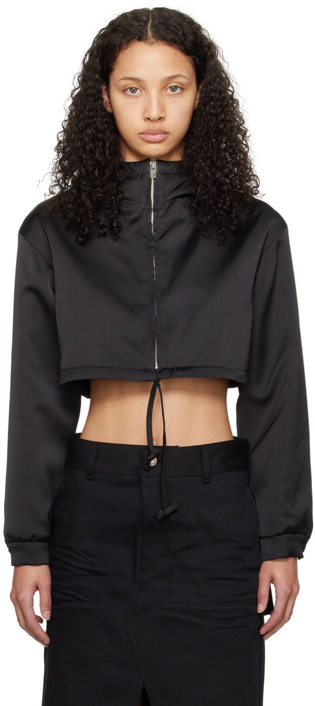 Jakna We11done We11done Cropped Track Jacket Crna | WD-JP0-24-091-W-BK