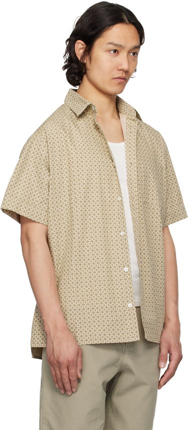 Košulja A.P.C. A.P.C. Ross Geometric-Print Short-Sleeve Shirt Bež | COHFY-H12541, 1
