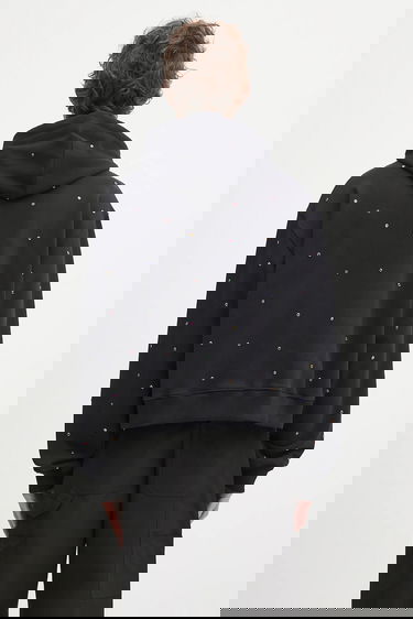 Dukserice Sky High Farm Sky High Farm Studded Cropped Hoodie Crna | SHF07T041, 2