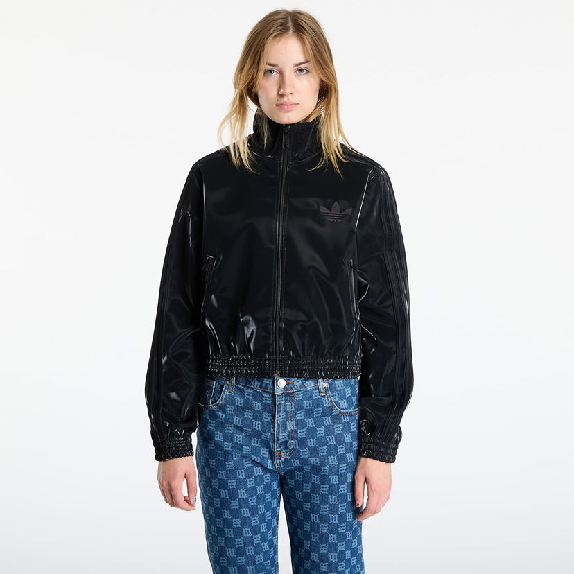 Bomber jakna adidas Originals Adicolor Holiday Shiny Track Top Crna | JY2617